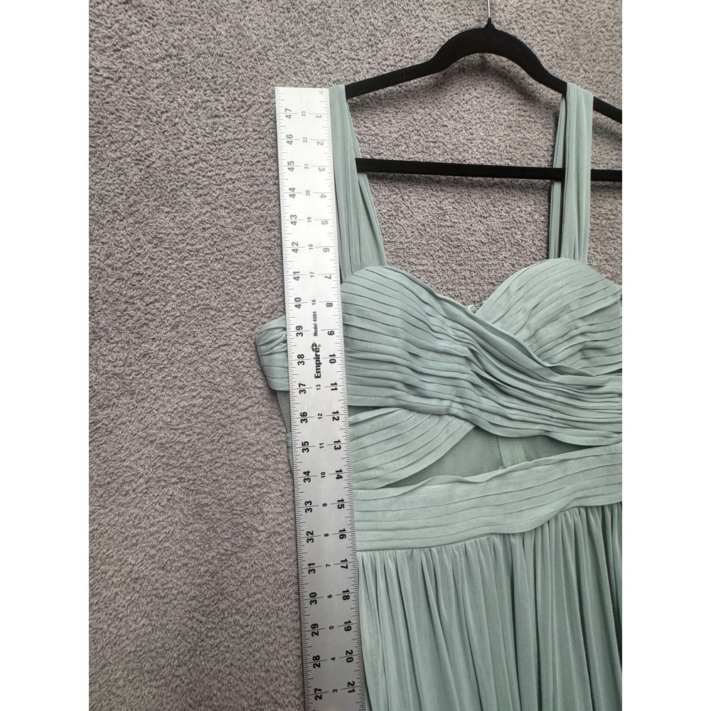 Birdy Grey Sage Green Pleated Bridesmaid Maxi Dress L NWT Romantic Fairy - Picture 14 of 16